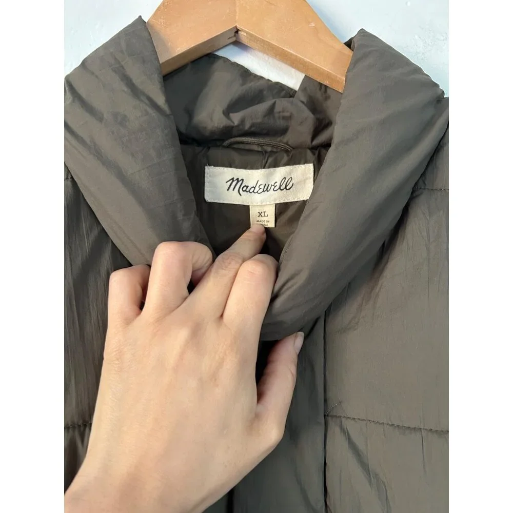 Madewell Men's XL Quilted Puffer Jacket Cargo Green - Picture 4 of 12